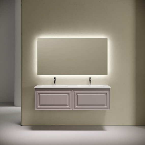 Тумба подвесная с раковиной-столешницей Sancos Very 140 см VR70SM, Doha soft (раковина Grace ​CN7022​) фото 5