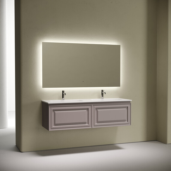 Тумба подвесная с раковиной-столешницей Sancos Very 140 см VR70SM, Doha soft (раковина Grace ​CN7022​) фото 6