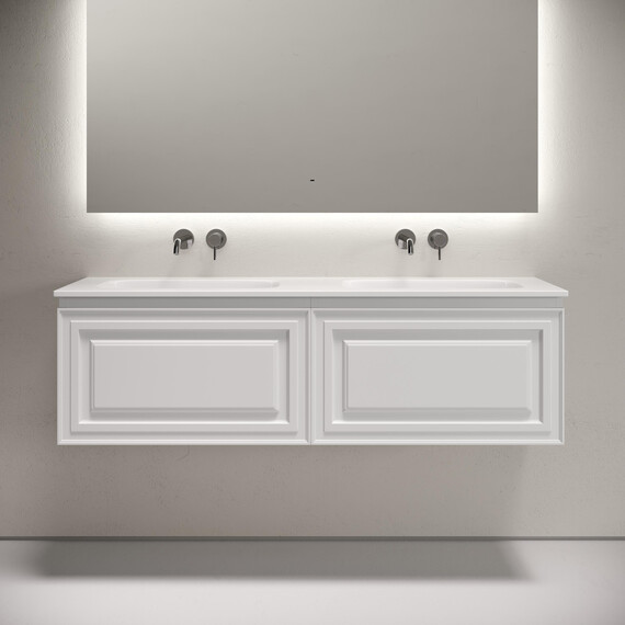 Тумба подвесная с раковиной-столешницей Sancos Very 140 см VR70W, Bianco (раковина Grace ​CN7022wx​) фото 