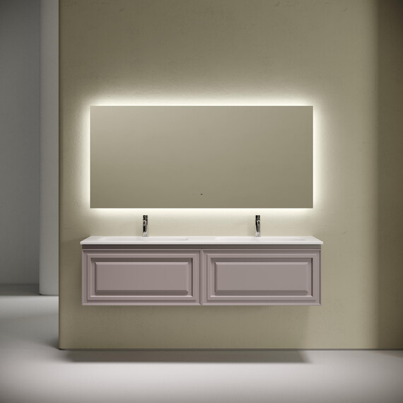 Тумба подвесная с раковиной-столешницей Sancos Very 160 см VR80SM, Doha soft (раковина Grace ​CN7023​) фото 6