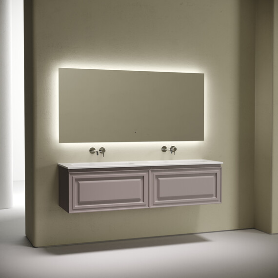 Тумба подвесная с раковиной-столешницей Sancos Very 160 см VR80SM, Doha soft (раковина Grace ​CN7023wx​) фото 5
