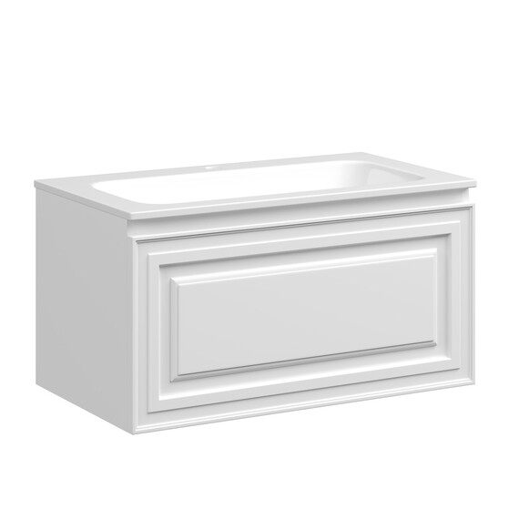 Тумба подвесная с раковиной Sancos Very 80 см VR80W, Bianco (раковина Grace ​CN7012​) фото 2