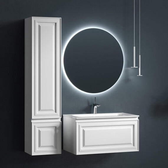 Тумба подвесная с раковиной Sancos Very 80 см VR80W, Bianco (раковина Grace ​CN7012​) фото 5