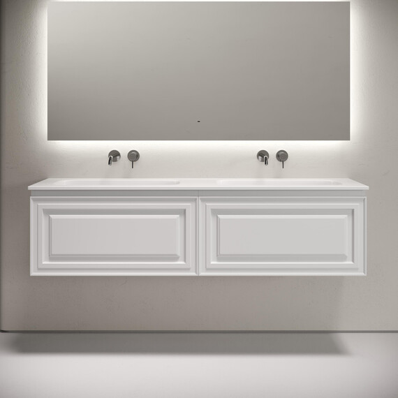 Тумба подвесная с раковиной-столешницей Sancos Very 160 см VR80W, Bianco (раковина Grace ​CN7023wx​) фото 