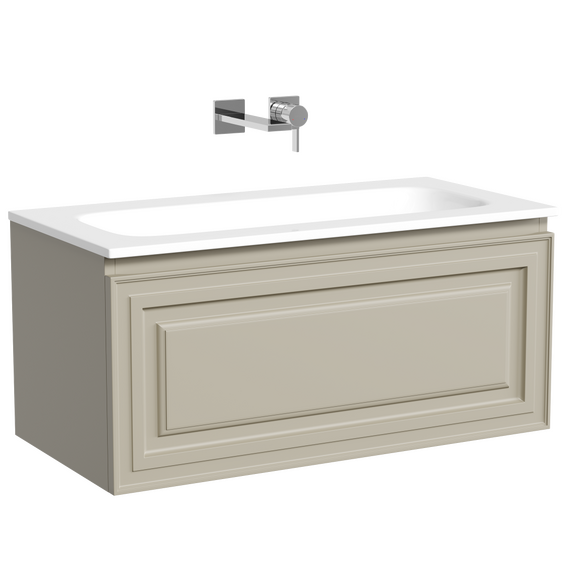 Тумба подвесная с раковиной Sancos Very 90 см VR90CE, Beige soft (раковина Grace ​CN7019wx​) фото 2