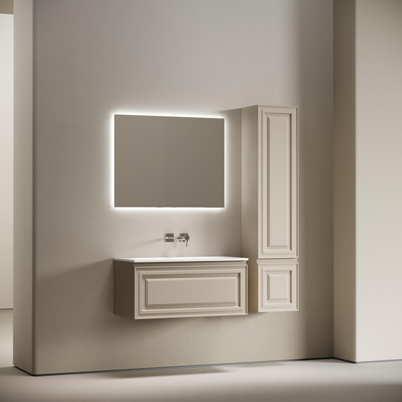 Тумба подвесная с раковиной Sancos Very 90 см VR90CE, Beige soft (раковина Grace ​CN7019wx​) фото 6