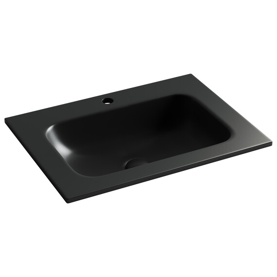Тумба подвесная с раковиной Sancos Nature 1.0 60 см MR1.060ECH, дуб чарльстон (раковина Grace CN7011MB) фото 3