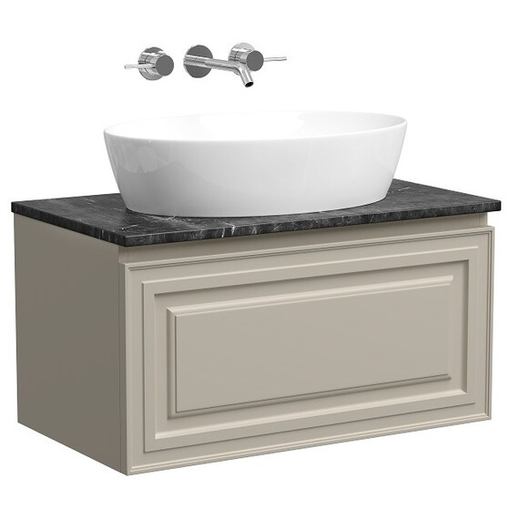 Тумба подвесная с раковиной Sancos Very 80 см VR80CE, Beige soft (раковина Element CN5018, столешница TT80A1) фото 2