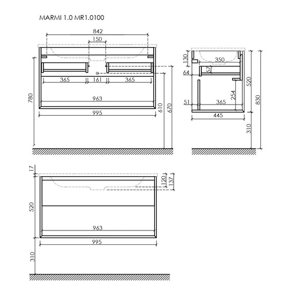 Тумба подвесная с раковиной Sancos Nature 1.0 100 см MR1.0100EG, дуб галифакс натуральный (раковина Grace ​CN7013) фото 10