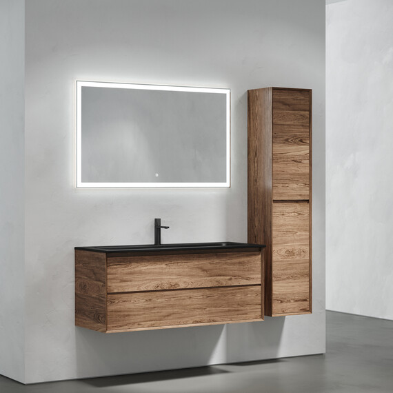 Тумба подвесная с раковиной Sancos Nature 2.0 120 см MR2.0120ECH, дуб чарльстон (раковина Grace ​CN7017MB) фото 5