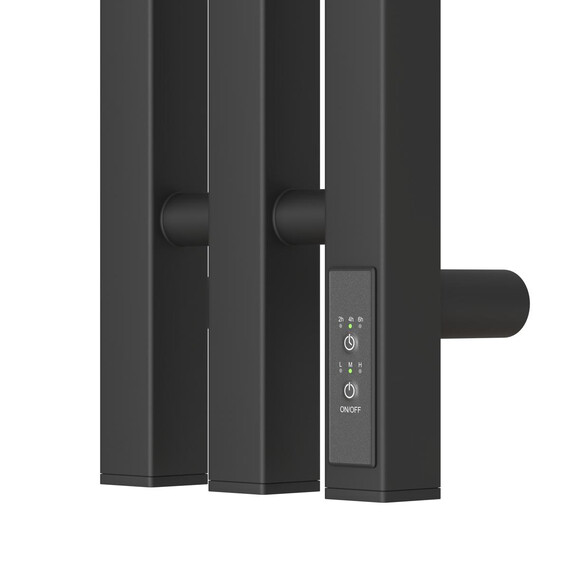 Полотенцесушитель электрический Apextermo Сириус П3 120x1100 мм SR10112BM (скрытое подключение) чёрный фото 4