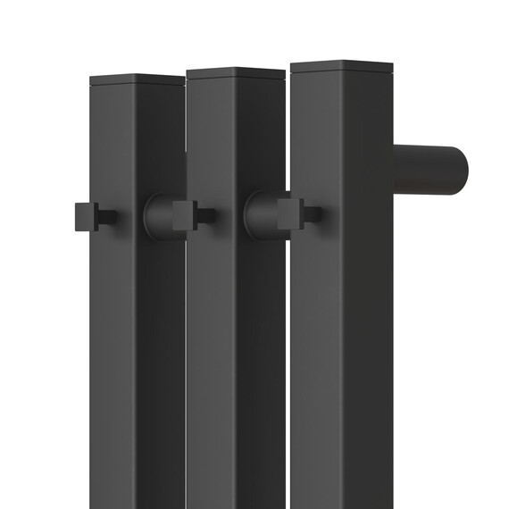 Полотенцесушитель электрический Apextermo Сириус П3 120x1100 мм SR10112BM (скрытое подключение) чёрный фото 5