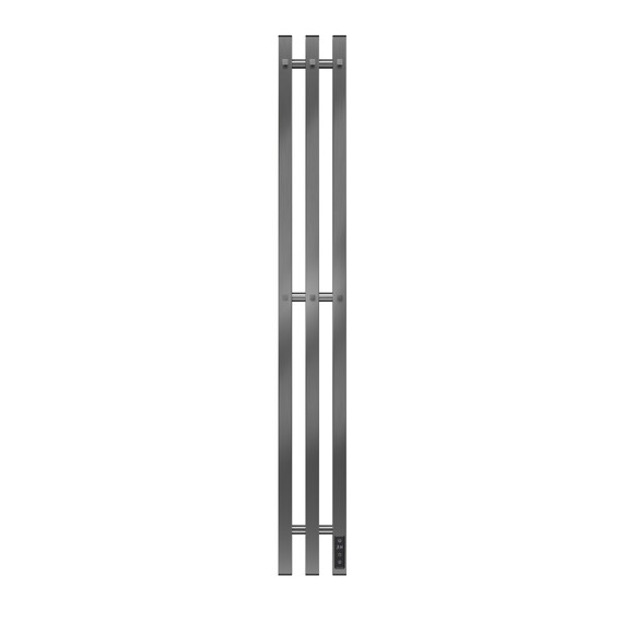 Полотенцесушитель электрический Apextermo Сириус П3 120x1100 мм SR10112GN (скрытое подключение) оружейная сталь фото 2
