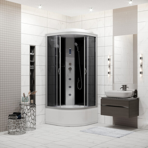 Душевая кабина Niagara Classic 90x90 см NG-2508-14F, хром/тонированное (безсиликоновая сборка) фото 3