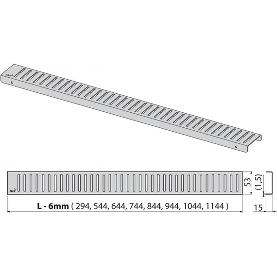 Решетка AlcaPlast PURE-650M для трапа фото 2