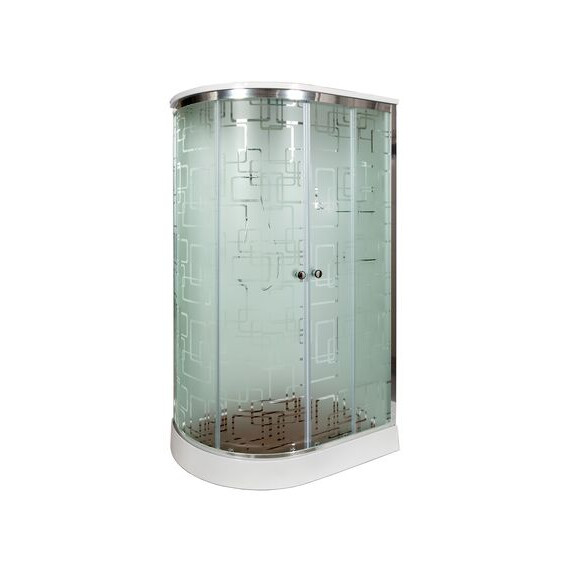 Душевая кабина Avacan 120x90 см EM2012R, хром/узор (безсиликоновая сборка) фото 2