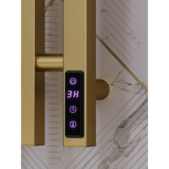 Полотенцесушитель электрический Apextermo Сириус П3 120x1100 мм SR10112GLB (скрытое подключение) золото матовое фото 7