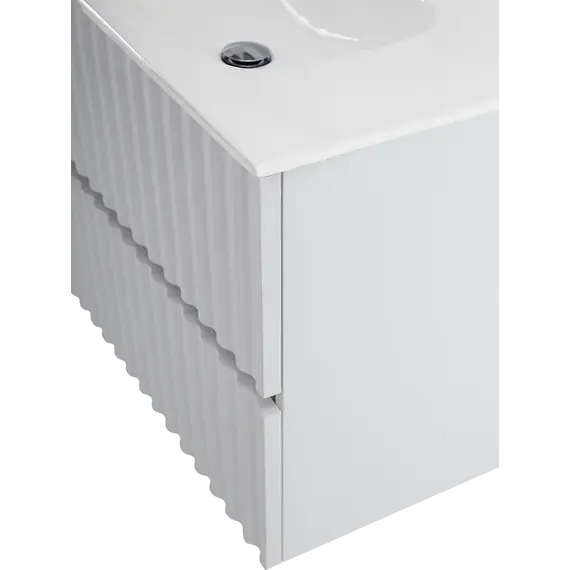 Тумба подвесная с раковиной Art&Max Elegant AM-ELEGANT-600-2C-SO-BM-LED 60 см (раковина AM7110-60) белый матовый фото 6