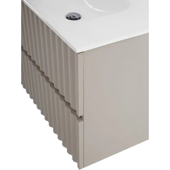 Тумба подвесная с раковиной Art&Max Elegant AM-ELEGANT-800-2C-SO-GCM-LED 80 см (раковина AM7110-80) светло-серый матовый фото 6