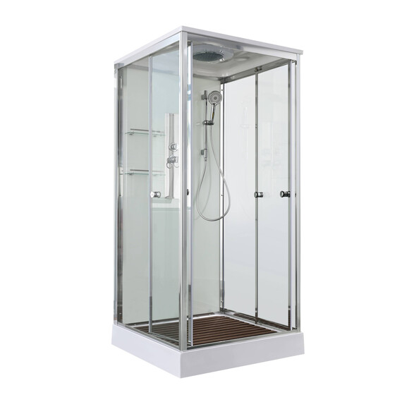 Душевая кабина Avacan 90x90 см V2090, хром/прозрачное (безсиликоновая сборка) фото 2