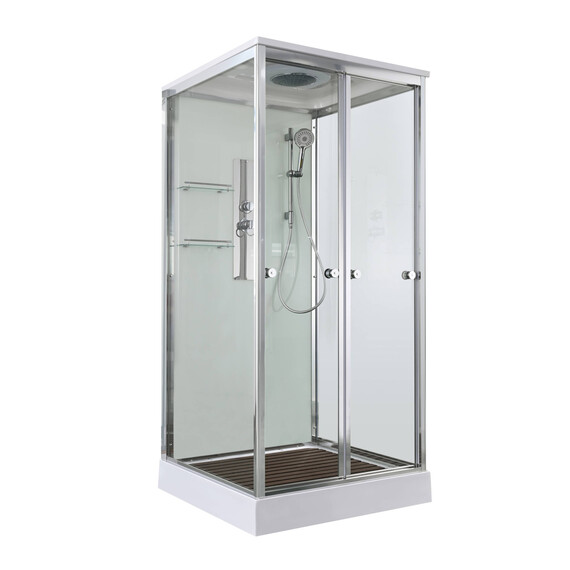Душевая кабина Avacan 90x90 см V2090, хром/прозрачное (безсиликоновая сборка) фото 3