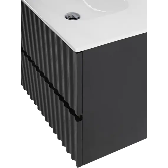 Тумба подвесная с раковиной Art&Max Elegant AM-ELEGANT-600-2C-SO-GM-LED 60 см (раковина AM7110-60) серый матовый фото 6