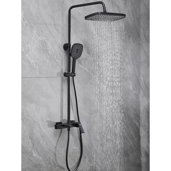 Душевая стойка Haiba HB24831-7, чёрный фото 14