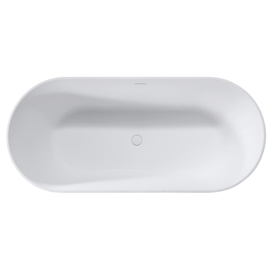 Ванна отдельностоящая Solid Surface Vincea 170x75 см VBT-4S09MW, белый матовый фото 3