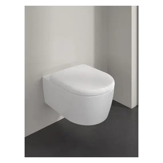 Унитаз подвесной безободковый Villeroy&Boch Skyla 5656CL01 с крышкой микролифт (система смыва TwistFlush) фото 3