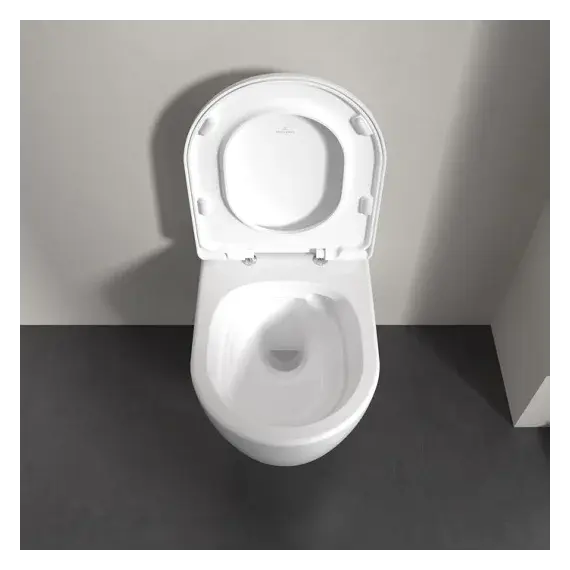 Унитаз подвесной безободковый Villeroy&Boch Skyla 5656CL01 с крышкой микролифт (система смыва TwistFlush) фото 6