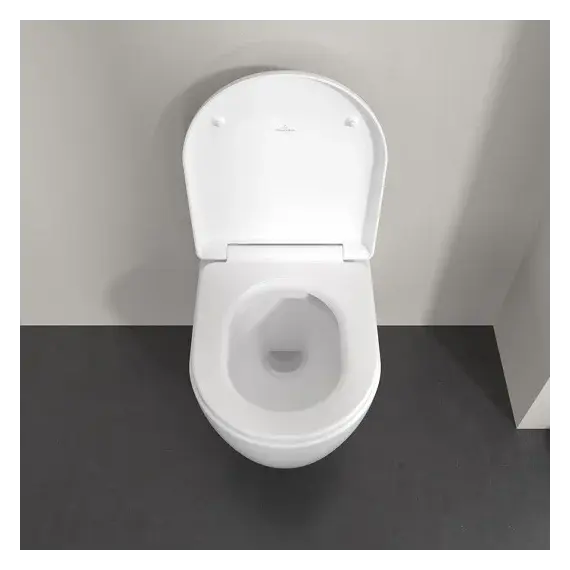 Унитаз подвесной безободковый Villeroy&Boch Skyla 5656CL01 с крышкой микролифт (система смыва TwistFlush) фото 5