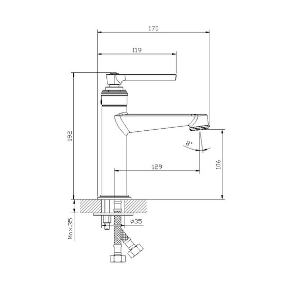 Смеситель для раковины BelBagno BOHEME-LVM-CRM-W0 фото 2