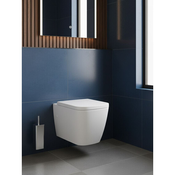 Унитаз подвесной безободковый Grohe Clova Ceramic Square 39908000 с крышкой микролифт фото 11