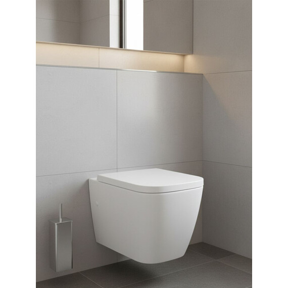 Унитаз подвесной безободковый Grohe Clova Ceramic Square 39908000 с крышкой микролифт фото 14