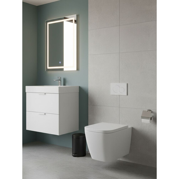 Унитаз подвесной безободковый Grohe Clova Ceramic Square 39908000 с крышкой микролифт фото 17