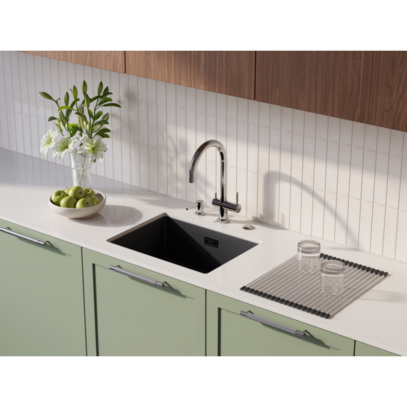 Кухонная мойка Omoikiri Kata 56-U/I Side bl 4997583, чёрный фото 6