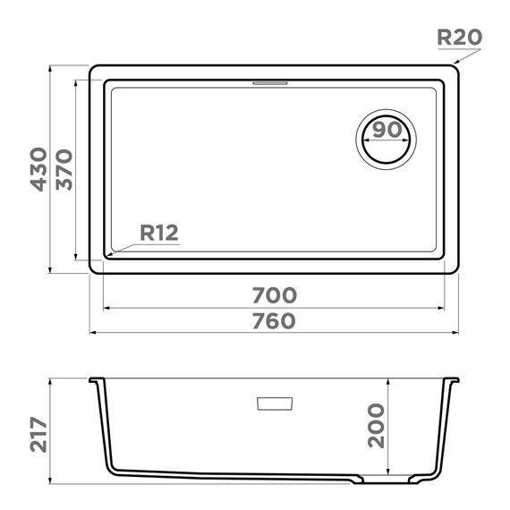 Кухонная мойка Omoikiri Kata 76-U/I Side es 4997590, espresso фото 9