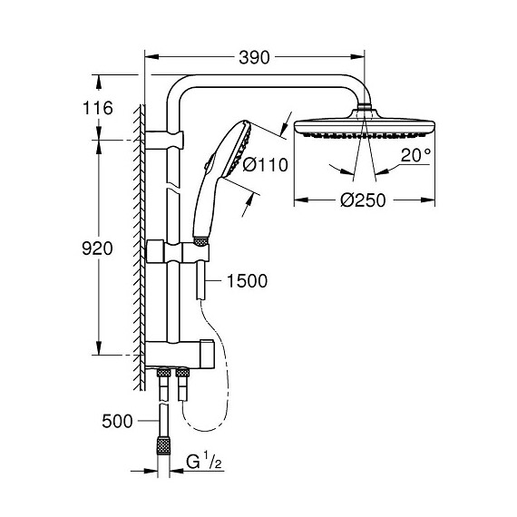 Душевая стойка Grohe Tempesta System 26675001 фото 7