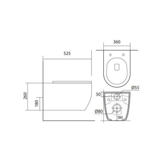 Инсталляция с подвесным унитазом комплект: SET AQUATEK ЕВРОПА New-066 4в1 (рама AQUATEK INS-0000025 +крепление KKI-0000002 +кнопка KDI-0000066 +унитаз AQ1106L-00 с тонким сиденьем sc) фото 6