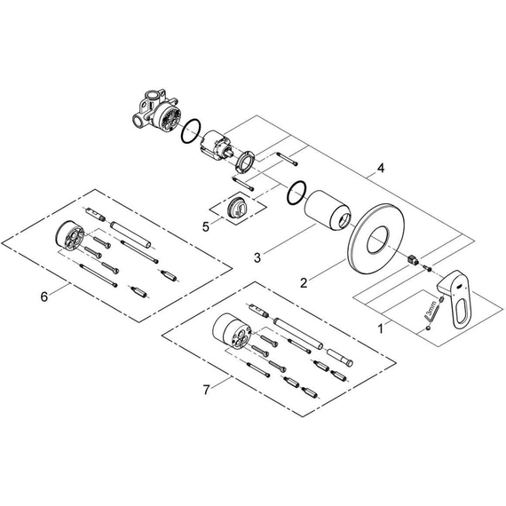 Смеситель для душа Grohe BauLoop 29042000 (со скрытой частью) фото 3