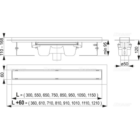 Трап AlcaPlast APZ1006-750 Professional фото 2