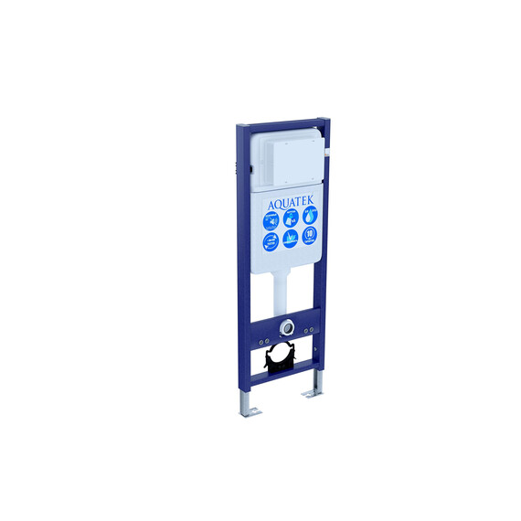 Инсталляция с подвесным унитазом комплект: SET AQUATEK ЛИБРА T-INS17 (рама AQUATEK Standard INS-0000017 + унитаз ЛИБРА AQ1505T-00 с тонким сиденьем soft-close, система смыва Торнадо) фото 3