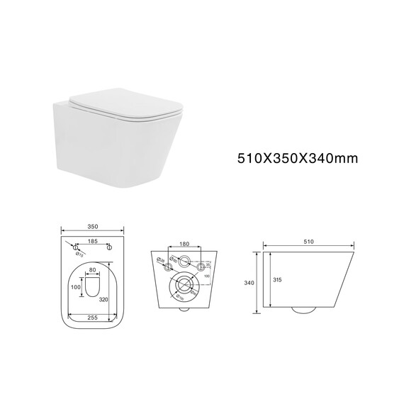 Инсталляция с подвесным унитазом комплект: SET AQUATEK ЛИБРА T (рама AQUATEK Standard INS-0000012(без клавиши и крепежа)+унитаз ЛИБРА AQ1505T-00 с тонким сиденьем soft-close, система смыва Торнадо) фото 7