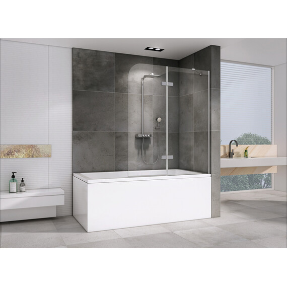 Шторка для ванны Abber Ewiges Wasser 120 см AG51120, хром/прозрачное фото 11