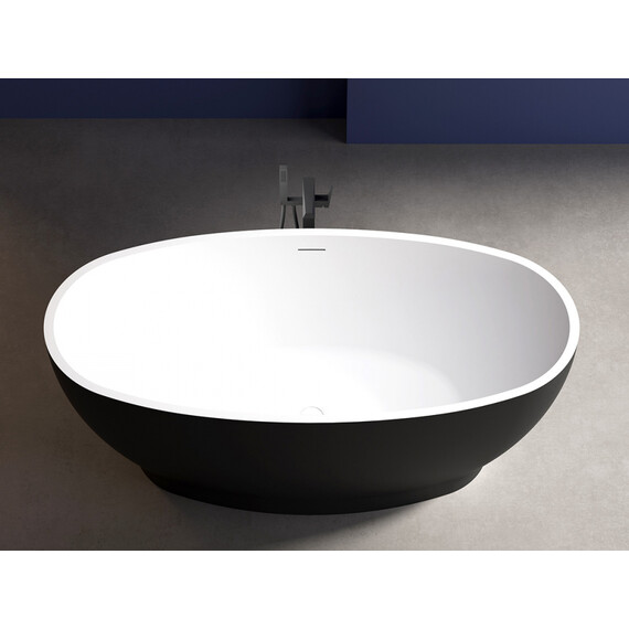 Ванна отдельностоящая Abber AB9207MB 165x80 см, черный матовый фото 9
