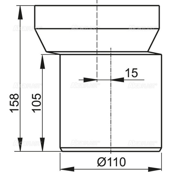 Патрубок для унитаза AlcaPlast A92 эксцентрический фото 2
