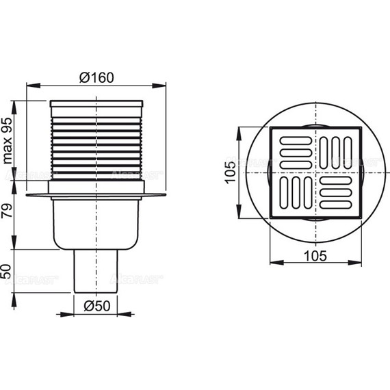 Сливной трап AlcaPlast APV32 фото 2
