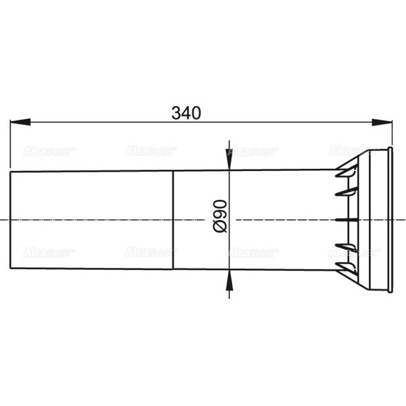 Патрубок для унитаза AlcaPlast M148 удлинительный фото 2
