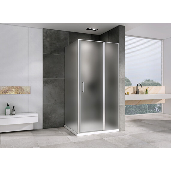 Душевое ограждение Abber Sonnenstrand 110x70 см AG04110MS-S70M, хром/матовое фото 2