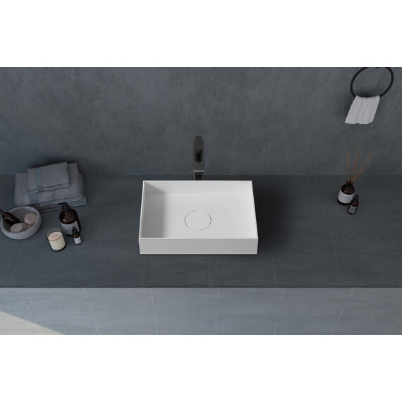 Раковина-чаша Abber Stein 50 см AS2621, белый матовый фото 8